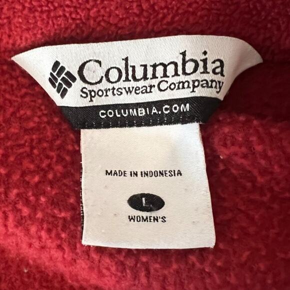 Columbia Full Zip Fleece Jacket, Crimson, Alabama Logo, Women's Large - Picture 4 of 7